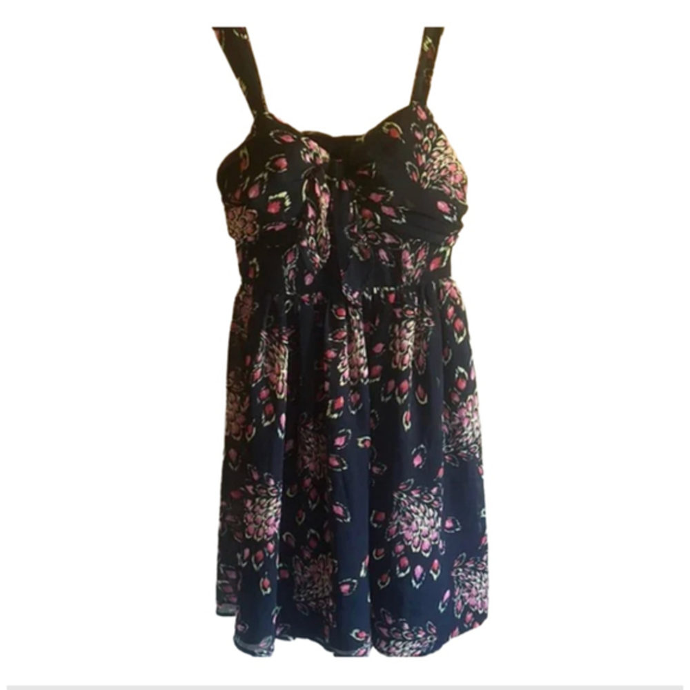 Women's Candie's Dress Black/Pink Floral Print Size 5